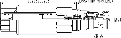 2通, 2-stage, 电磁操作方向 锥阀 阀 - flow 1-2（DFDAMHN224）