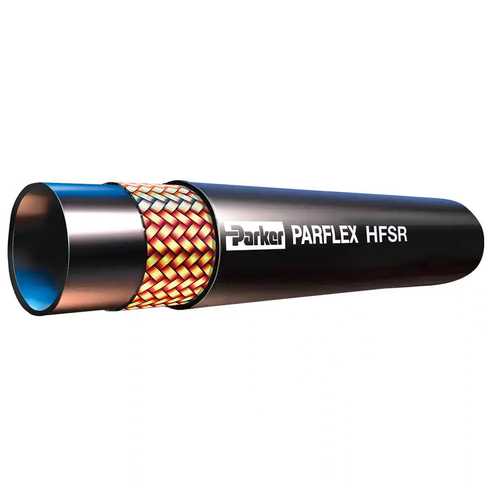 派克HFSR 系列Hybrid® 液压软管，该软管产品具有热塑芯管和橡胶外胶层的特性。